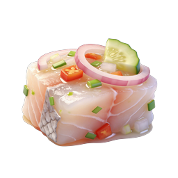 Ícone de Prato de Frutos do Mar Ceviche - Ilustração de Comida em 3D