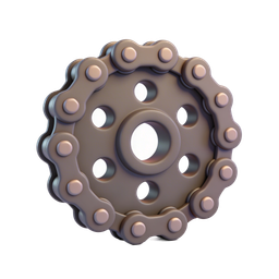 Stylized Chain Wheel Icon for Mechanical Design