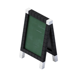 Stylish A-Frame Chalkboard Icon for Education