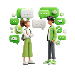 Modern Chat Communication Icon for Digital Engagement