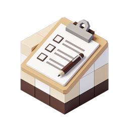 Checklist Clipboard Isometric Icon for Task Management