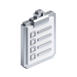 Checklist Clipboard 3D Isometric Icon for Task Management