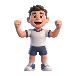 Cheerful Boy Icon for Sports and Motivation