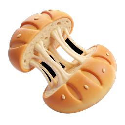 Cheese Bread Pull Icon - Stretchy Melted Cheese 3D