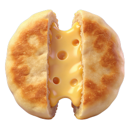 Cheeseburger Bun with Melted Cheese Icon - 3D Render