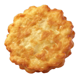 Cheese Cracker Snack Icon - Realistic 3D Food Icon