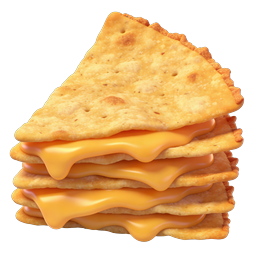 Ícone de pilha de biscoitos de queijo - Gráfico de comida 3D realista
