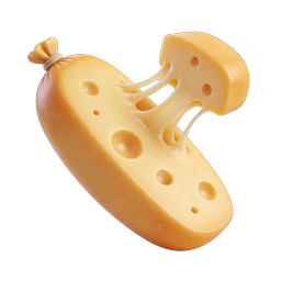 Cheese Wheel Icon - 3D Realistic Dairy Food Illustration