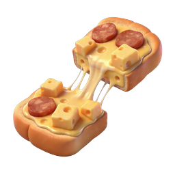 Biểu tượng Cheeseburger tan chảy - Minh họa món ăn 3D