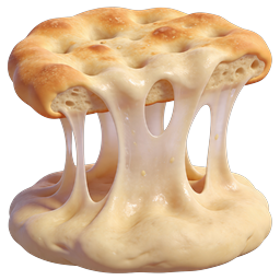 Cheeseburger Melt Pull Icon - Realistic 3D Food Icon