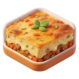 Cheesy Baked Casserole 3D Food Icon