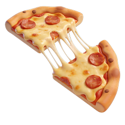 Cheesy Pepperoni Pizza Slice Icon | 3D Clay Style
