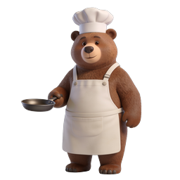 Adorable Chef Bear Icon for Food Themes