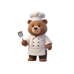 Adorable Chef Bear Icon for Food Apps and Blogs