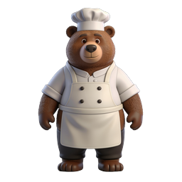 Cute Chef Bear Icon for Food Themes
