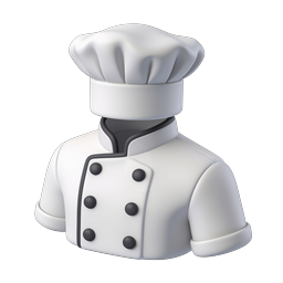 Chef Bust Icon - 3D Culinary Professional