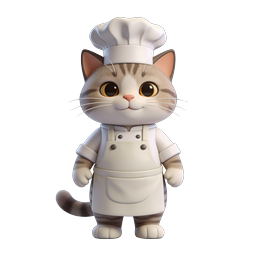 Adorable Chef Cat Icon for Food Projects