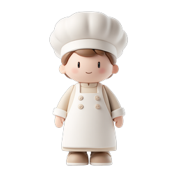 Cute Chef Character Icon for Culinary Designs