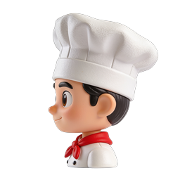 Cute 3D Chef Character Icon - Culinary Mascot Figure