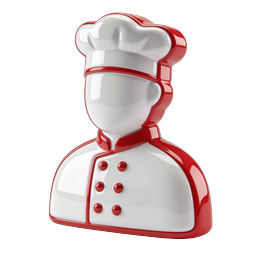 3D Chef Character Icon - Culinary Professional