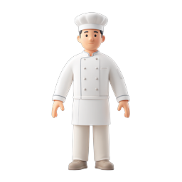 3D Chef Character Icon | Professional Culinary Illustration