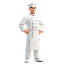 Professional Chef Character 3D Icon