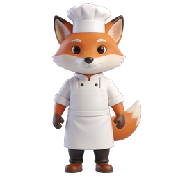 Playful Chef Fox Icon for Culinary Themes