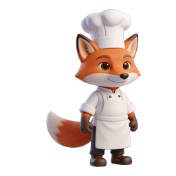 Charming Fox Chef Icon for Culinary Projects