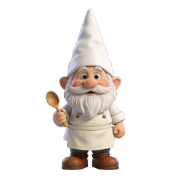 Chef Gnome Character - 3D Cooking Mascot Icon