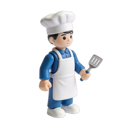 Chef Toy Figurine Icon - Culinary Kitchen Character