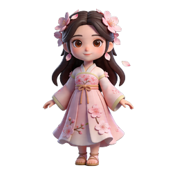 Cherry Blossom Girl 3D Character Icon