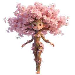 Icône d'esprit du cerisier en fleurs - personnage dryade enchanteur