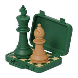 Chess Game Set Icon | Portable Folding Board 3D