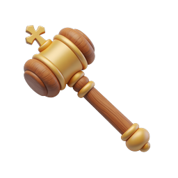 Chess King Piece 3D Icon - Strategy Game Symbol