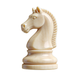 Icono de caballo de ajedrez – diseño de pieza de juego 3D realista