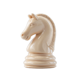 Chess Knight Piece 3D Icon | Classic Board Game Asset
