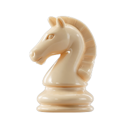 Ícone 3D de Cavalo de Xadrez | Elemento de Jogo Realista