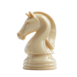 Realistic Chess Knight Piece 3D Icon