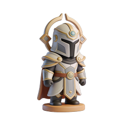 Chibi Knight Warrior 3D Character Icon