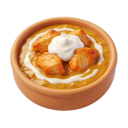 Icona ciotola di curry di pollo - Icona cibo 3D realistica