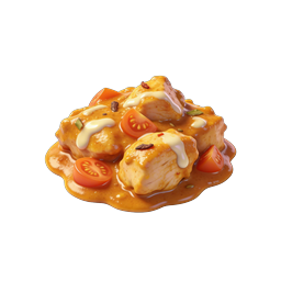 Ícone 3D de Curry de Frango Cremoso | Ícone de Menu de Restaurante
