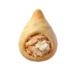 Chicken Stuffed Dough Pastry Icon | 3D Food Render