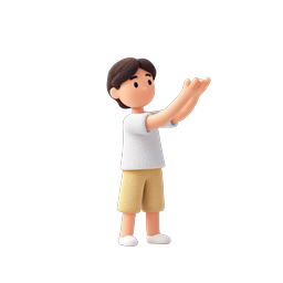 Child Playing with Bubbles - 3D Clay Style Icon