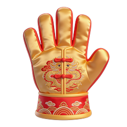 Chinese Dragon Ceremonial Glove - 3D Icon | Imperial Style