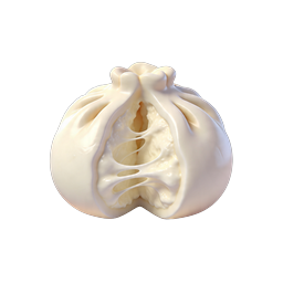 Chinese Dumpling Icon - Realistic 3D Food Illustration