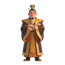 Chinese Emperor 3D Character Icon - Imperial Royalty