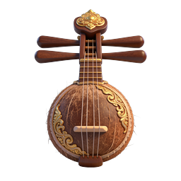 Ornate Chinese Lute Instrument | Traditional Asian Music Icon