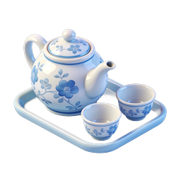 Chinese Tea Set Icon - Blue and White Porcelain Teapot