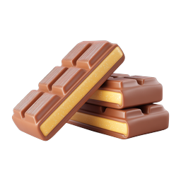 Chocolate Bar Icon - 3D Realistic Candy Illustration