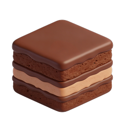 Icône de dessert biscuit sandwich au chocolat - Rendu 3D